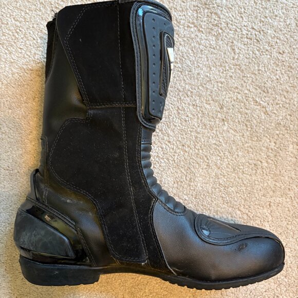 Bilt Armored Motorcycle Boots Men's Size 11 Black Leather Side zip - Picture 6 of 12